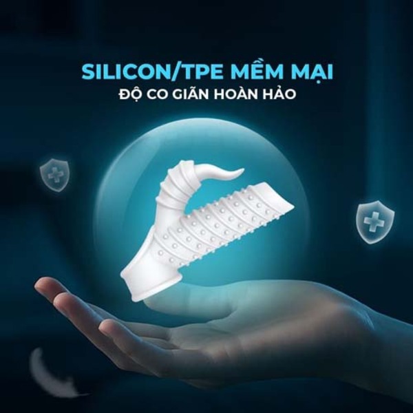 Chất liệu silicone mềm mại, an toàn với da nhạy cảm