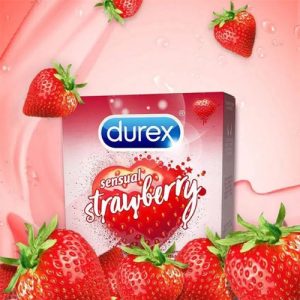 Bao cao su Durex Sensual Strawberry (Hộp 3 cái)