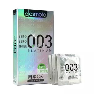 Bao cao su Okamoto Cool 0.03 Platinum (Hộp 10 cái)