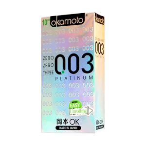 Bao cao su Okamoto Cool 0.03 Platinum (Hộp 10 cái)