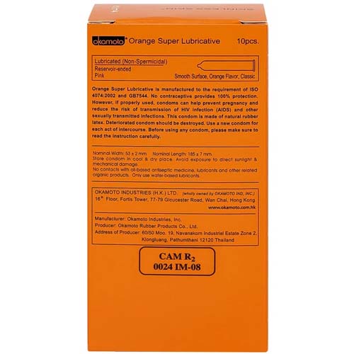 Bao cao su Okamoto Skinless Skin Orange (Hộp 10 cái) - Ảnh 3