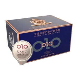Bao cao su Olo 0.01 xanh kéo dài thời gian (Hộp 10 chiếc)