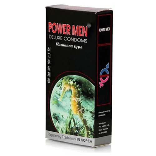 Bao cao su Power Men cá ngựa đen (Hộp 12 chiếc) - Ảnh 2