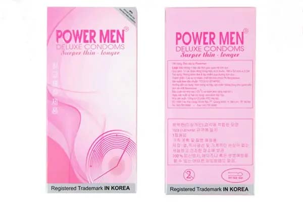 Bao cao su Power Men Superthin Longer (hộp 12 chiếc)
