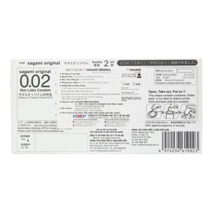 Bao cao su Sagami Original 0.02 (Hộp 2 chiếc)