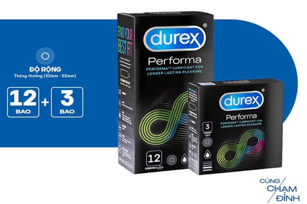 Durex Performa là lựa chọn lý tưởng cho những ai mong muốn kéo dài thời gian quan hệ một cách tự nhiên Durex Performa là lựa chọn lý tưởng cho những ai mong muốn kéo dài thời gian quan hệ một cách tự nhiên