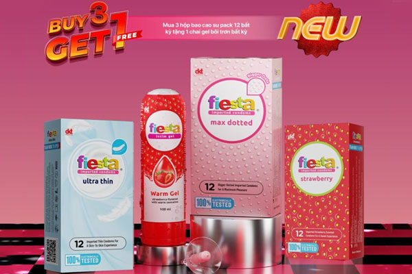 Bao cao su Fiesta là thương hiệu bao cao su nổi tiếng có nguồn gốc từ Mỹ Bao cao su Fiesta là thương hiệu bao cao su nổi tiếng có nguồn gốc từ Mỹ