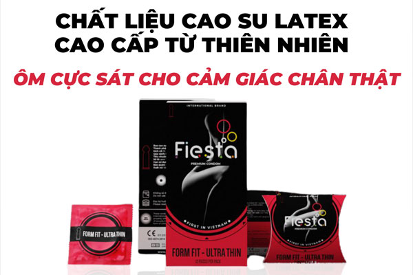 Bao cao su Fiesta Form Fit Ultra Thin siêu mỏng mang cảm giác chân thật Bao cao su Fiesta Form Fit Ultra Thin siêu mỏng mang cảm giác chân thật