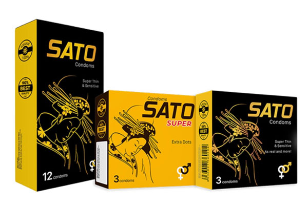 Bao cao su Sato được sản xuất bởi Công ty TNHH Nhất Nhất Bao cao su Sato được sản xuất bởi Công ty TNHH Nhất Nhất