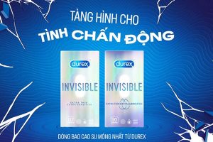 Bao cao su Invisible là dòng sản phẩm cao cấp của thương hiệu Durex