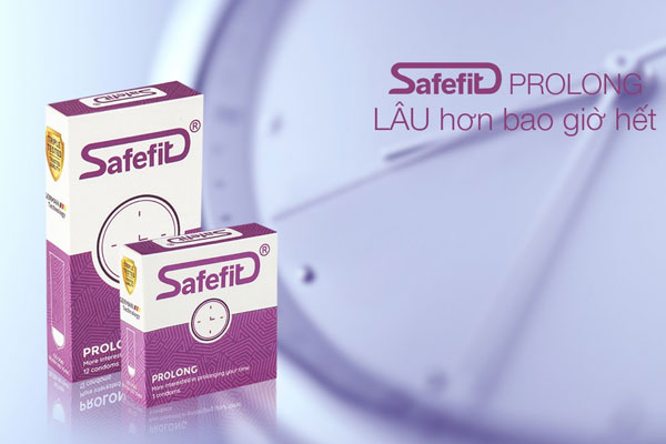 Bao cao su Safefit Prolong với độ mỏng tối ưu Bao cao su Safefit Prolong với độ mỏng tối ưu