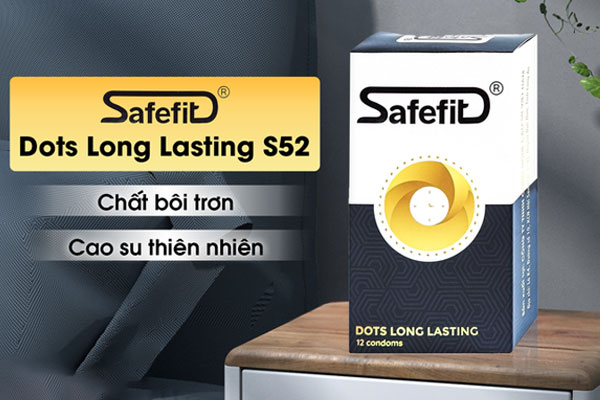 Safefit Dots Long Lasting được bố trí đều trên bề mặt, mang lại cảm giác mới lạ Safefit Dots Long Lasting được bố trí đều trên bề mặt, mang lại cảm giác mới lạ