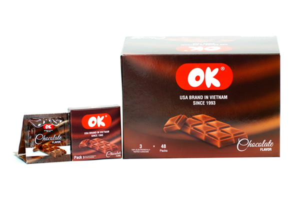 Bao cao su OK Chocolate nổi bật với hương thơm socola ngọt ngào Bao cao su OK Chocolate nổi bật với hương thơm socola ngọt ngào