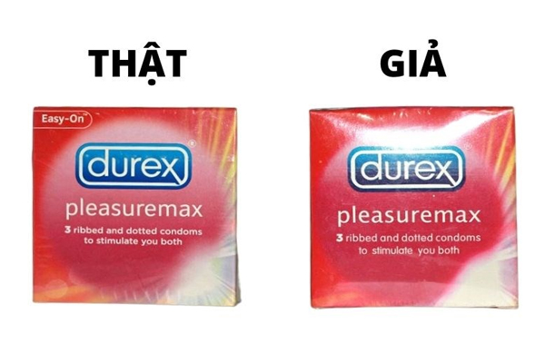 Phân biệt bao cao su Durex thật giả qua hình ảnh trên bao bì