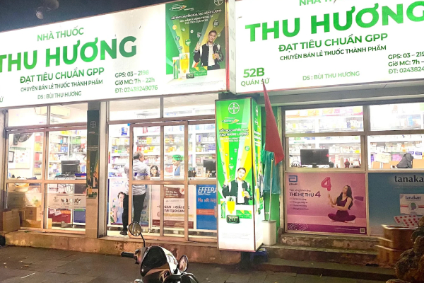 Chuỗi nhà thuốc Thu Hương nằm tại khu vực trung tâm Hà Nội