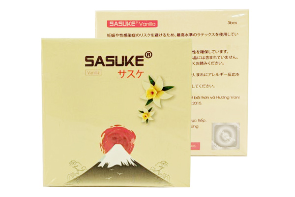 Sasuke Vanilla là dòng bao cao su siêu mỏng, có hương vani dịu nhẹ Sasuke Vanilla là dòng bao cao su siêu mỏng, có hương vani dịu nhẹ