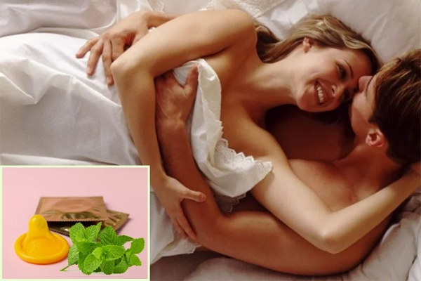 Bao cao su bạc hà tạo cảm giác the mát và hương thơm dễ chịu